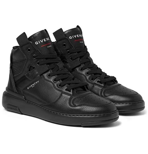 givenchy black & white leather high-top sneakers zendaya|black givenchy boots.